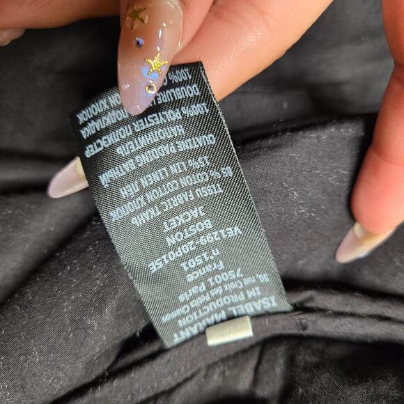 Isabel Marant Etoile Boston Cotton-Blend Bomber Jacket Size: 34 - Picture 6 of 8